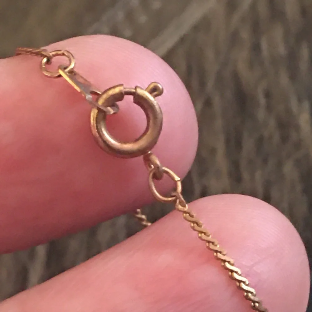 Vintage 70s new old stock gold plated necklace